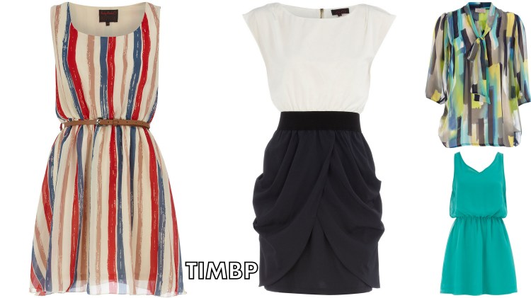 3 robes et un top Dorothy Perkins