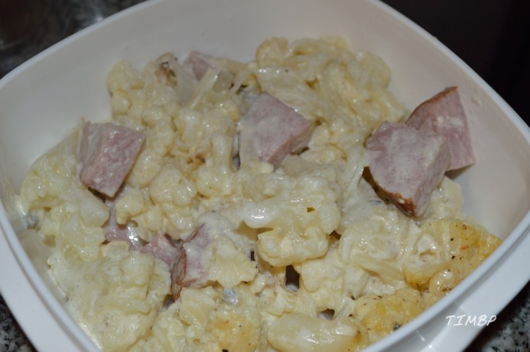 Gratin Chou Fleu au bleu dans la gamelle